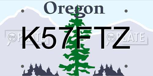 K57FTZ Oregon License Plate