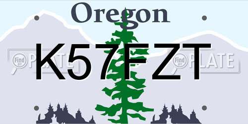 K57FZT Oregon License Plate