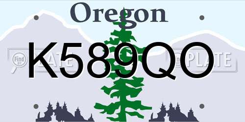 K589QO Oregon License Plate