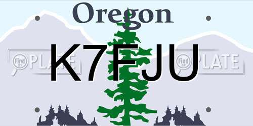 K7FJU Oregon License Plate