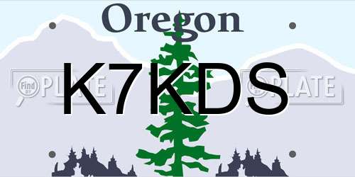 K7KDS Oregon License Plate