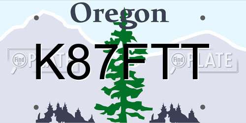 K87FTT Oregon License Plate