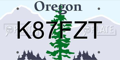 K87FZT Oregon License Plate