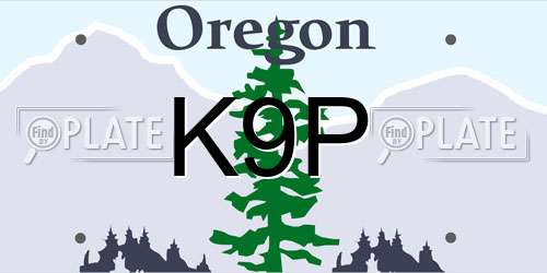 K9P Oregon License Plate