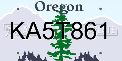 KA5T861 Oregon License Plate