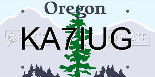 KA7IUG Oregon License Plate
