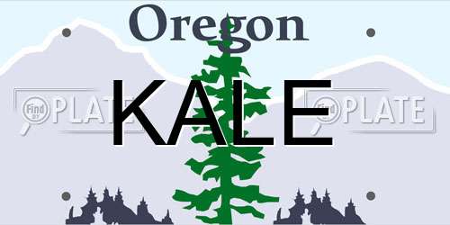 KALE Oregon License Plate