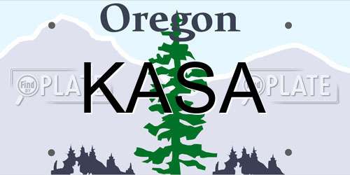 KASA Oregon License Plate
