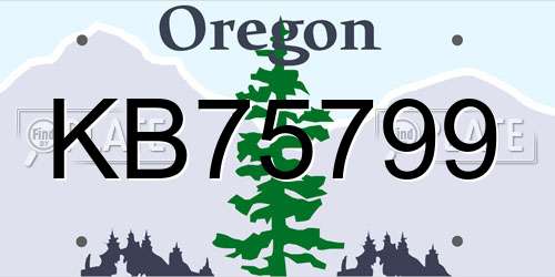 KB75799 Oregon License Plate