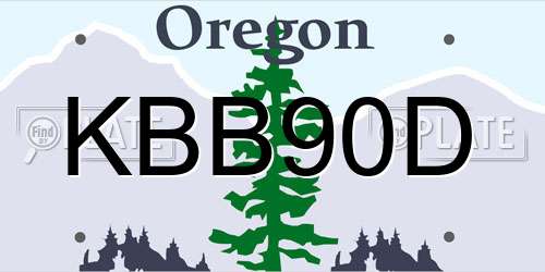 KBB90D Oregon License Plate