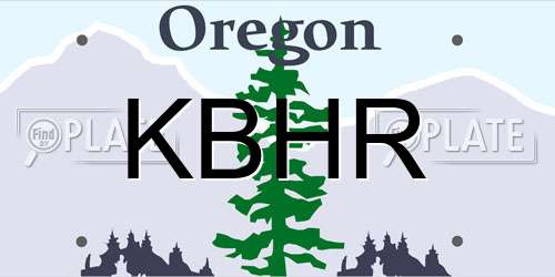 KBHR Oregon License Plate