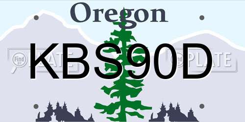 KBS90D Oregon License Plate