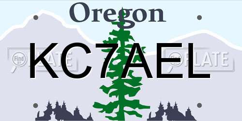 KC7AEL Oregon License Plate