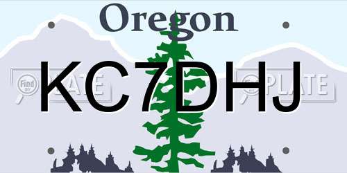 KC7DHJ Oregon License Plate