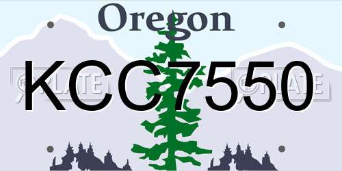 KCC7550 Oregon License Plate