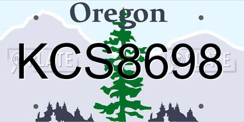 KCS8698 Oregon License Plate