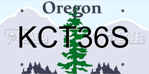KCT36S Oregon License Plate