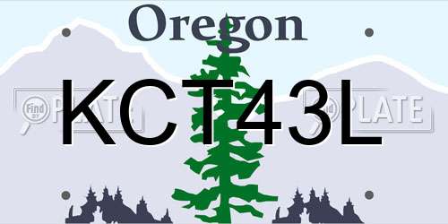 KCT43L Oregon License Plate