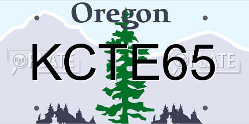 KCTE65 Oregon License Plate