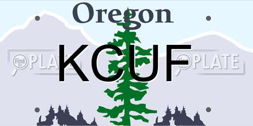 KCUF Oregon License Plate