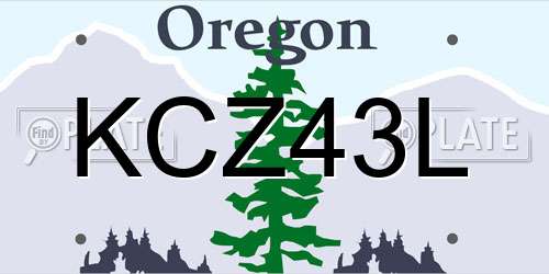 KCZ43L Oregon License Plate