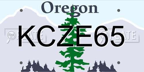 KCZE65 Oregon License Plate
