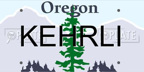 KEHRLI Oregon License Plate