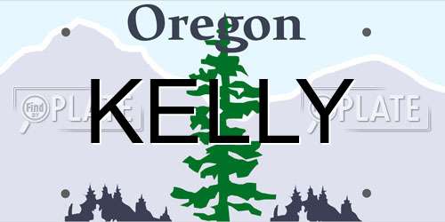 KELLY Oregon License Plate