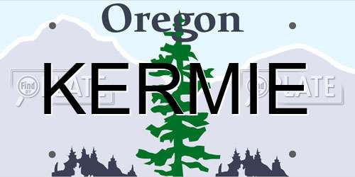 KERMIE Oregon License Plate