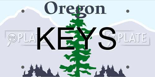KEYS Oregon License Plate