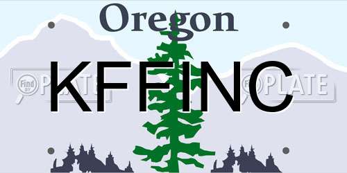 KFFINC Oregon License Plate