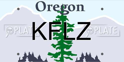 KFLZ Oregon License Plate