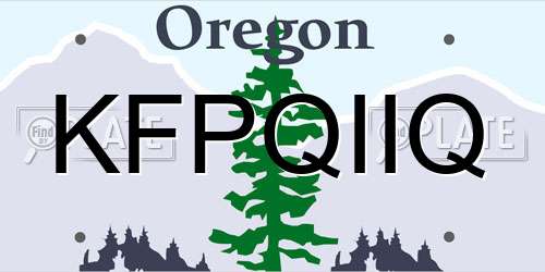 KFPQIIQ Oregon License Plate