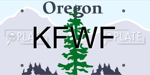KFWF Oregon License Plate