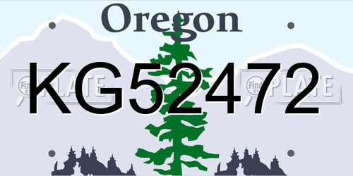 KG52472 Oregon License Plate