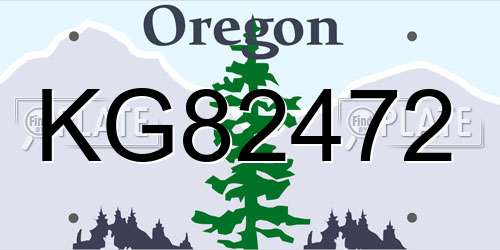 KG82472 Oregon License Plate