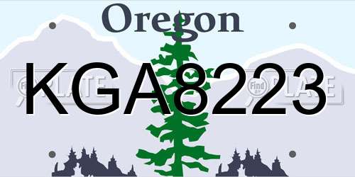 KGA8223 Oregon License Plate