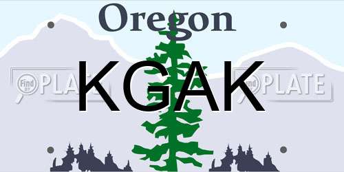 KGAK Oregon License Plate