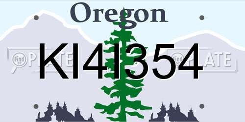 KI4I354 Oregon License Plate
