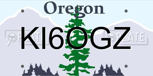 KI6OGZ Oregon License Plate