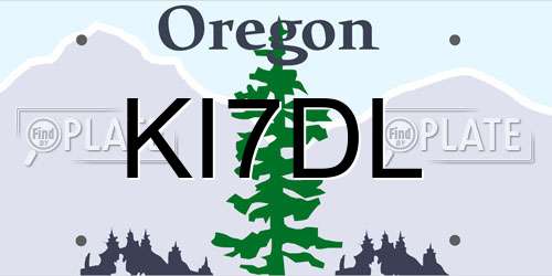 KI7DL Oregon License Plate