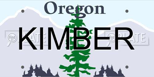 KIMBER Oregon License Plate