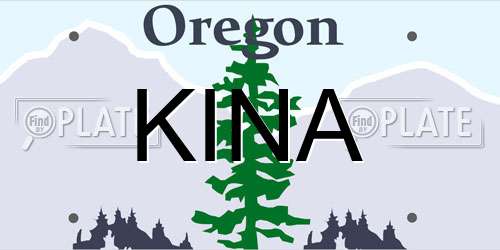 KINA Oregon License Plate
