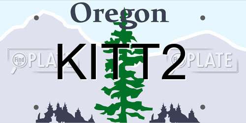 KITT2 Oregon License Plate