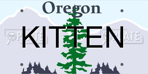 KITTEN Oregon License Plate