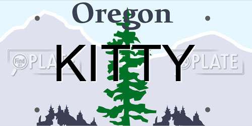 KITTY Oregon License Plate
