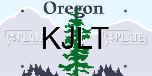 KJLT Oregon License Plate