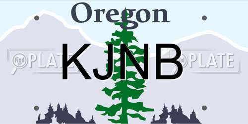 KJNB Oregon License Plate