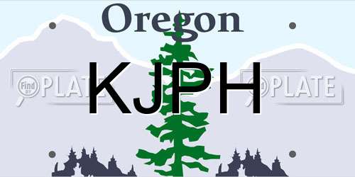KJPH Oregon License Plate