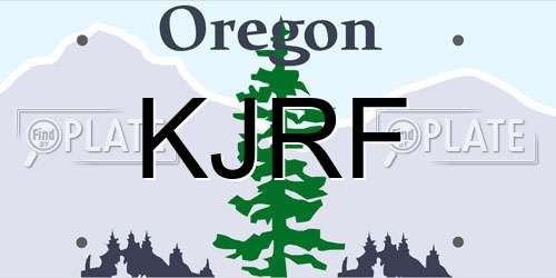 KJRF Oregon License Plate